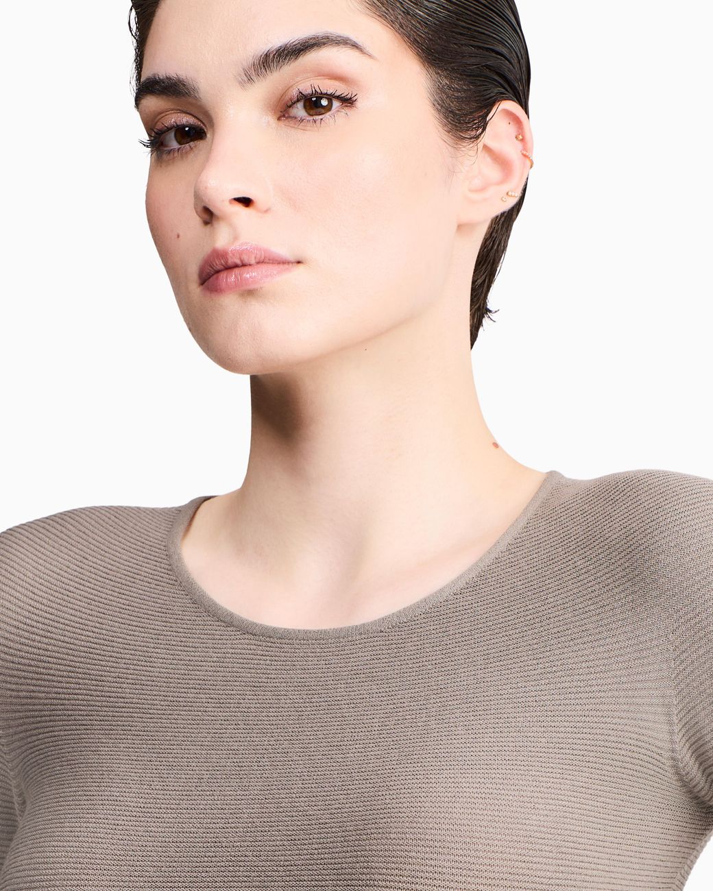 Giorgio Armani Blue Crew Neck Jumper