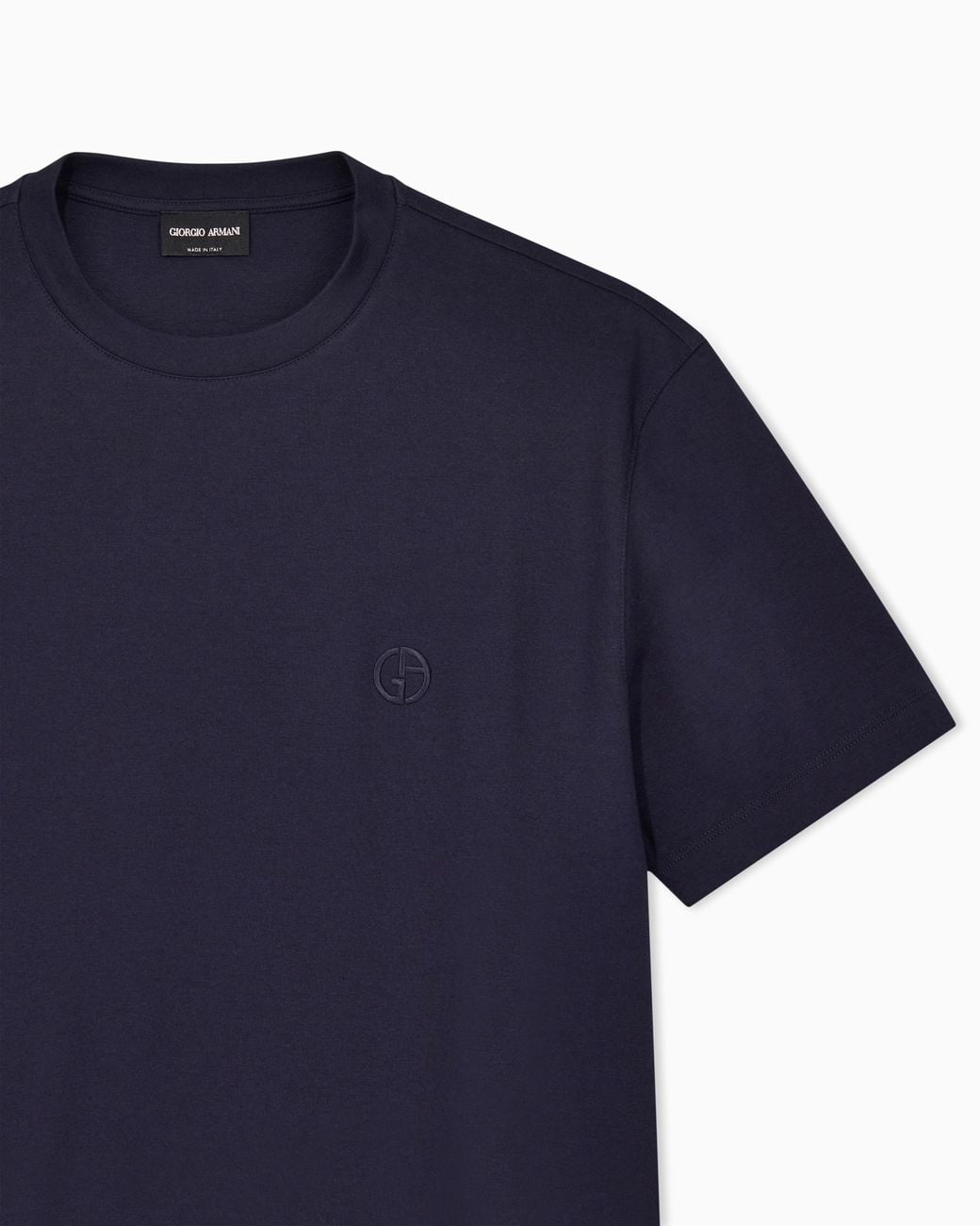 Giorgio Armani Blue Crew Neck T-Shirt for men