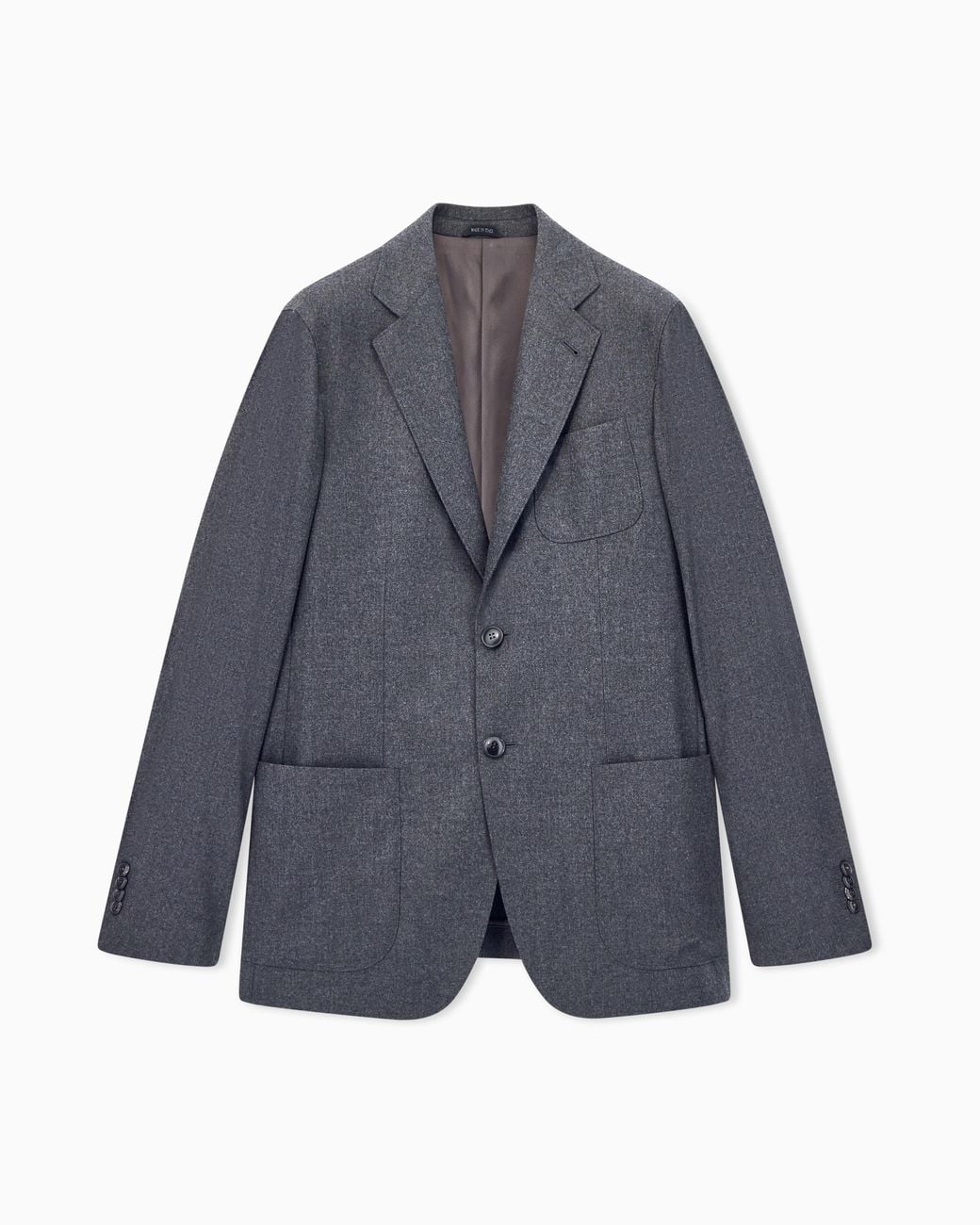 Giorgio Armani Blue Unlined Single-Breasted Stretch Cashmere Jacket With Two Buttons for men