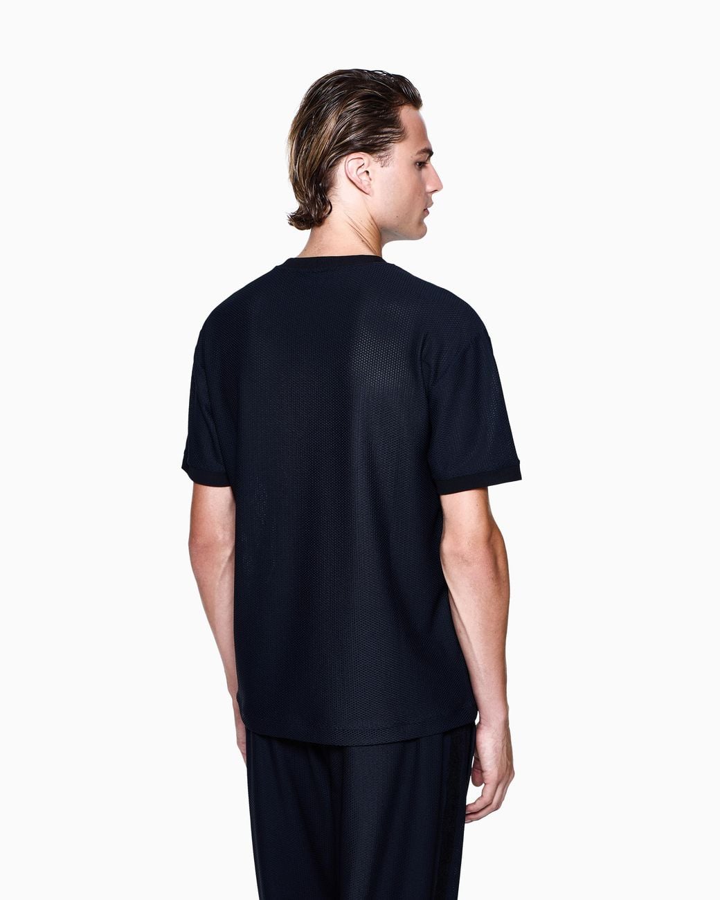 Giorgio Armani Black Crew-Neck T-Shirt for men