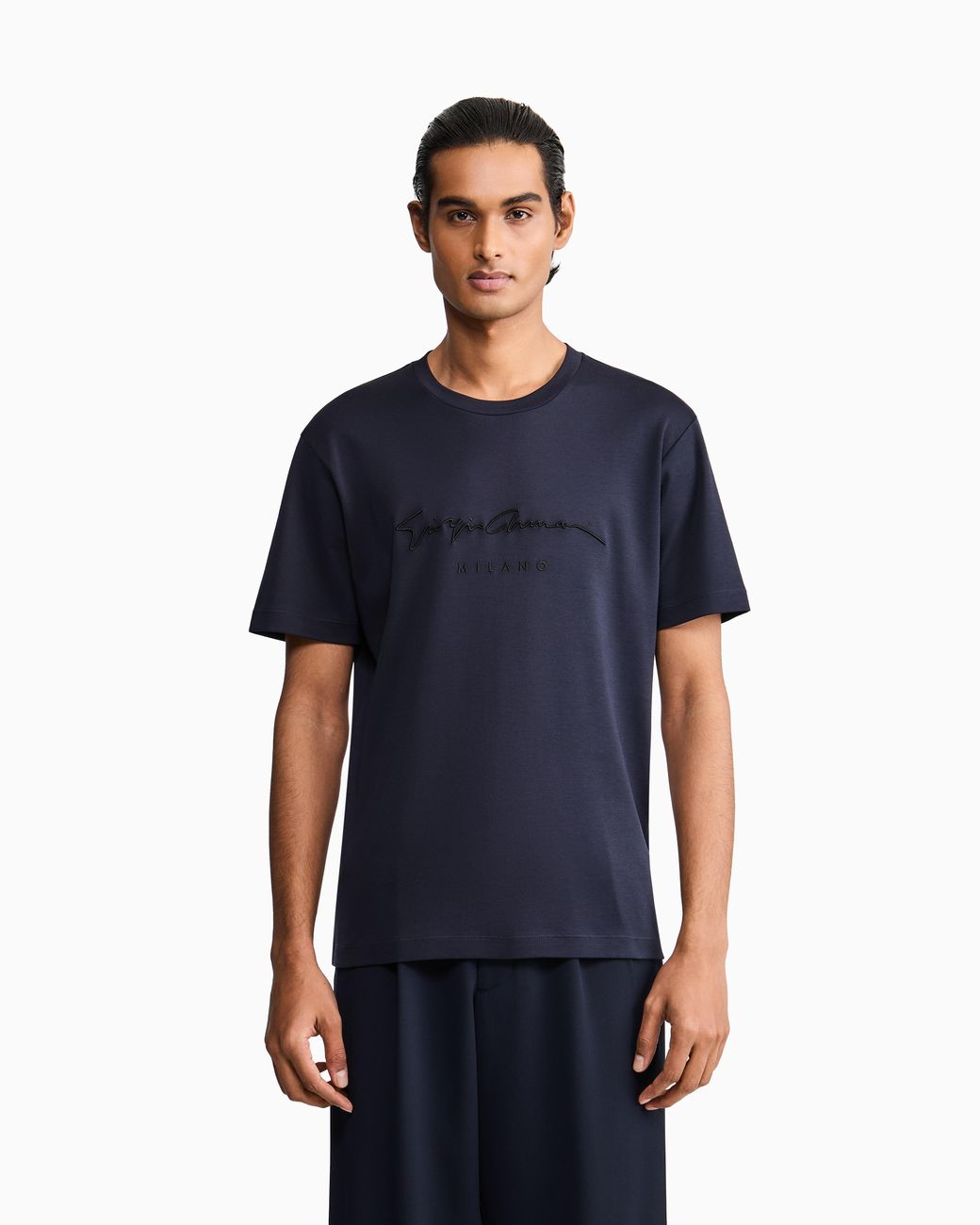Giorgio Armani Blue Regular Fit T-Shirt for men