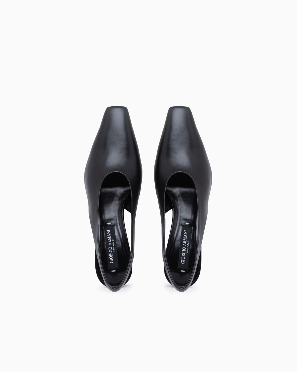 Giorgio Armani White Decollete Shoe Leather Lining And Leather Sole