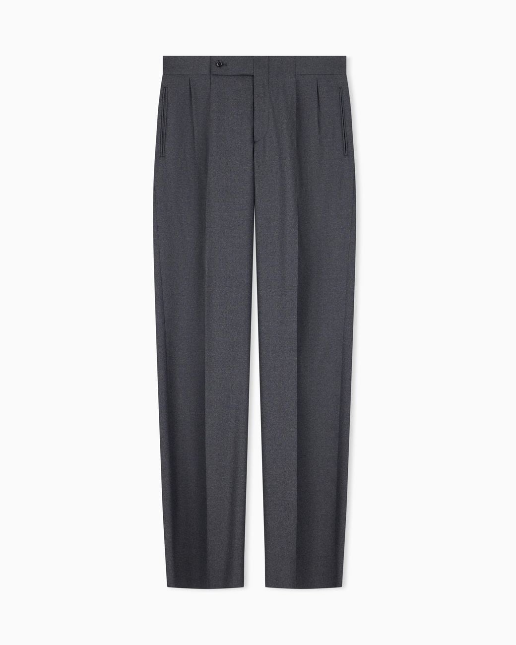 Giorgio Armani Gray Oversized Double Pleat Trousers for men