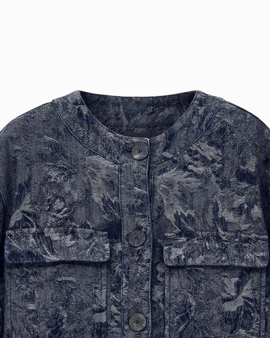 Giorgio Armani Blue Cropped Blouson