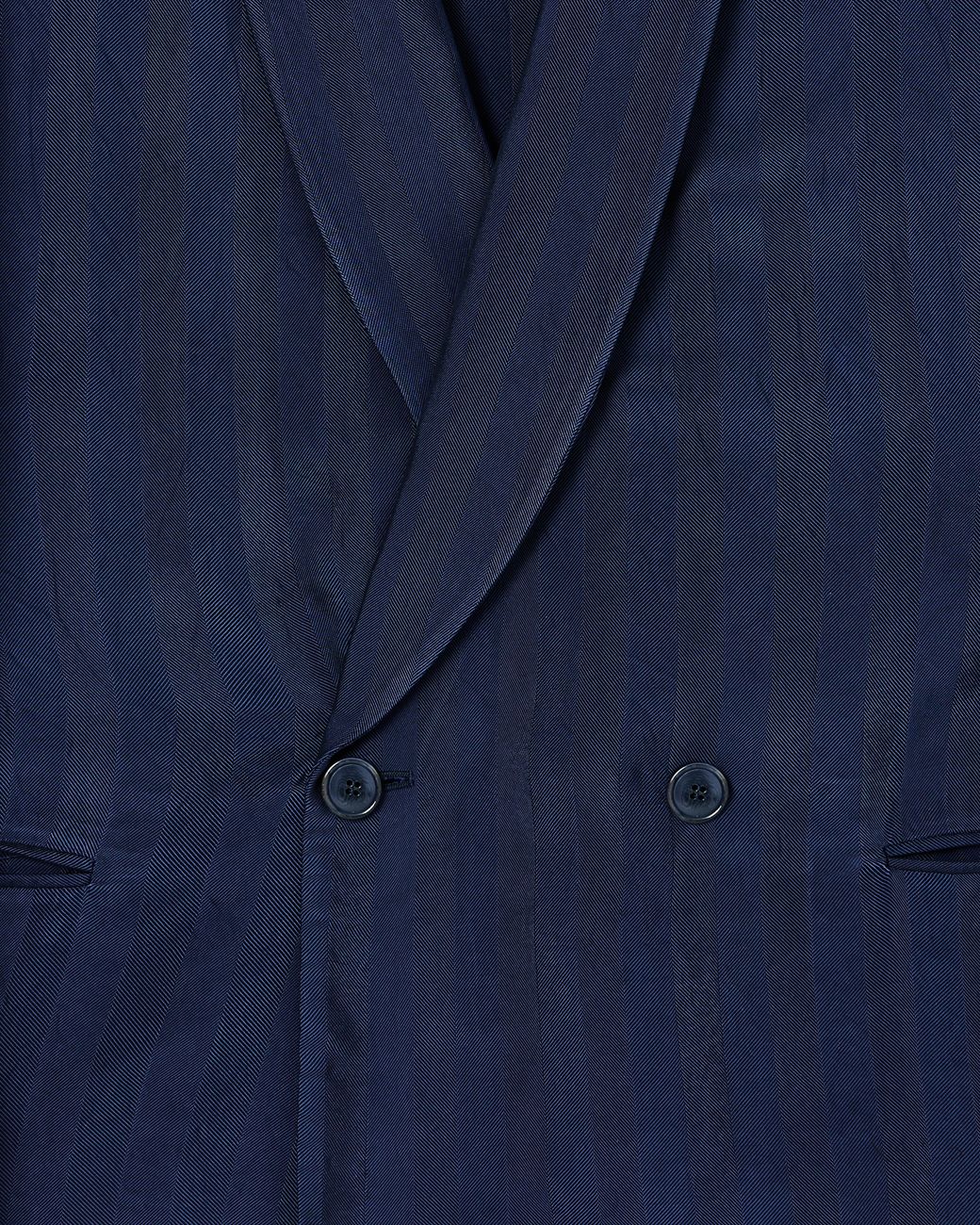 Giorgio Armani Blue Viscose Suit With Chevron Motif for men