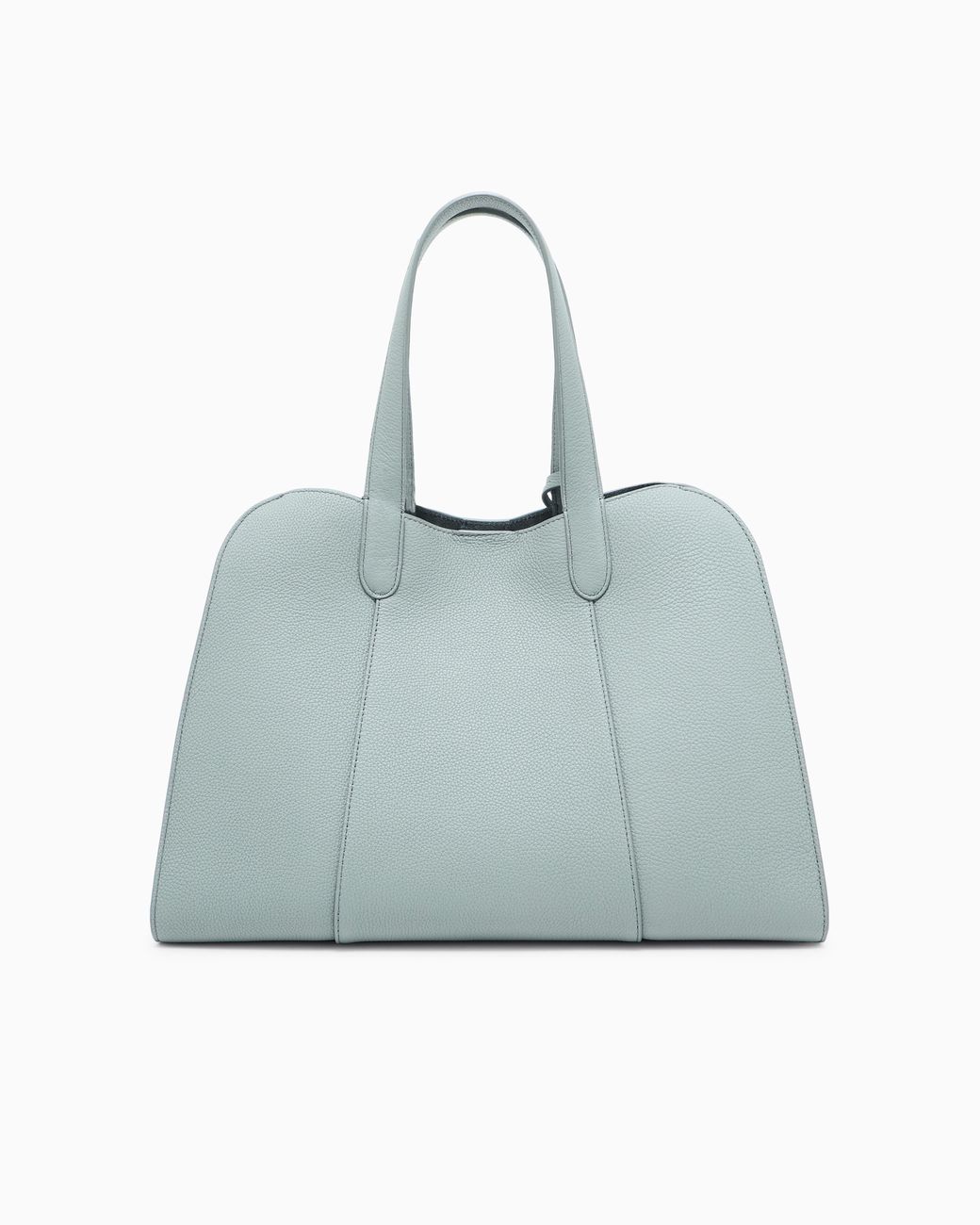 Giorgio Armani Blue Large Pebbled Leather Tote Bag