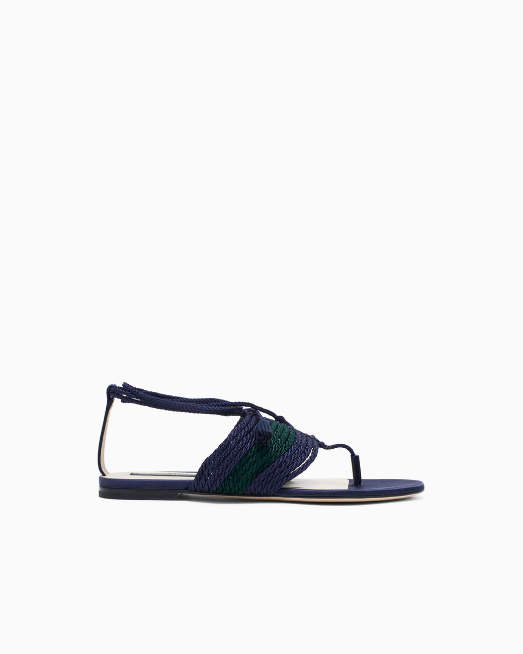 Giorgio Armani Blue Flat Thong Sandals