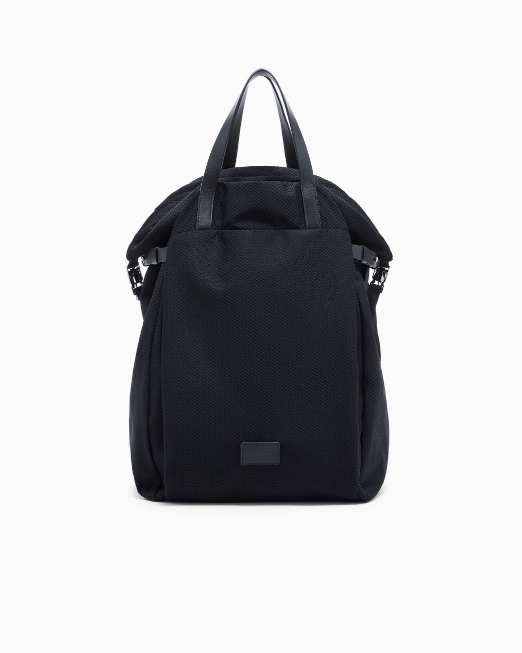 Giorgio Armani Black Mesh And Leather Backpack for men