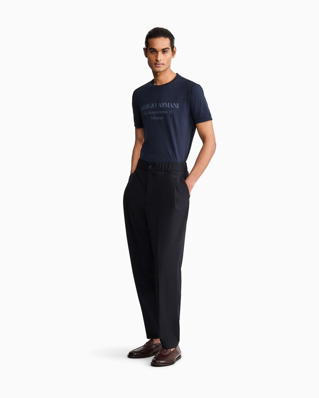 Giorgio Armani Blue Jersey T-Shirt for men