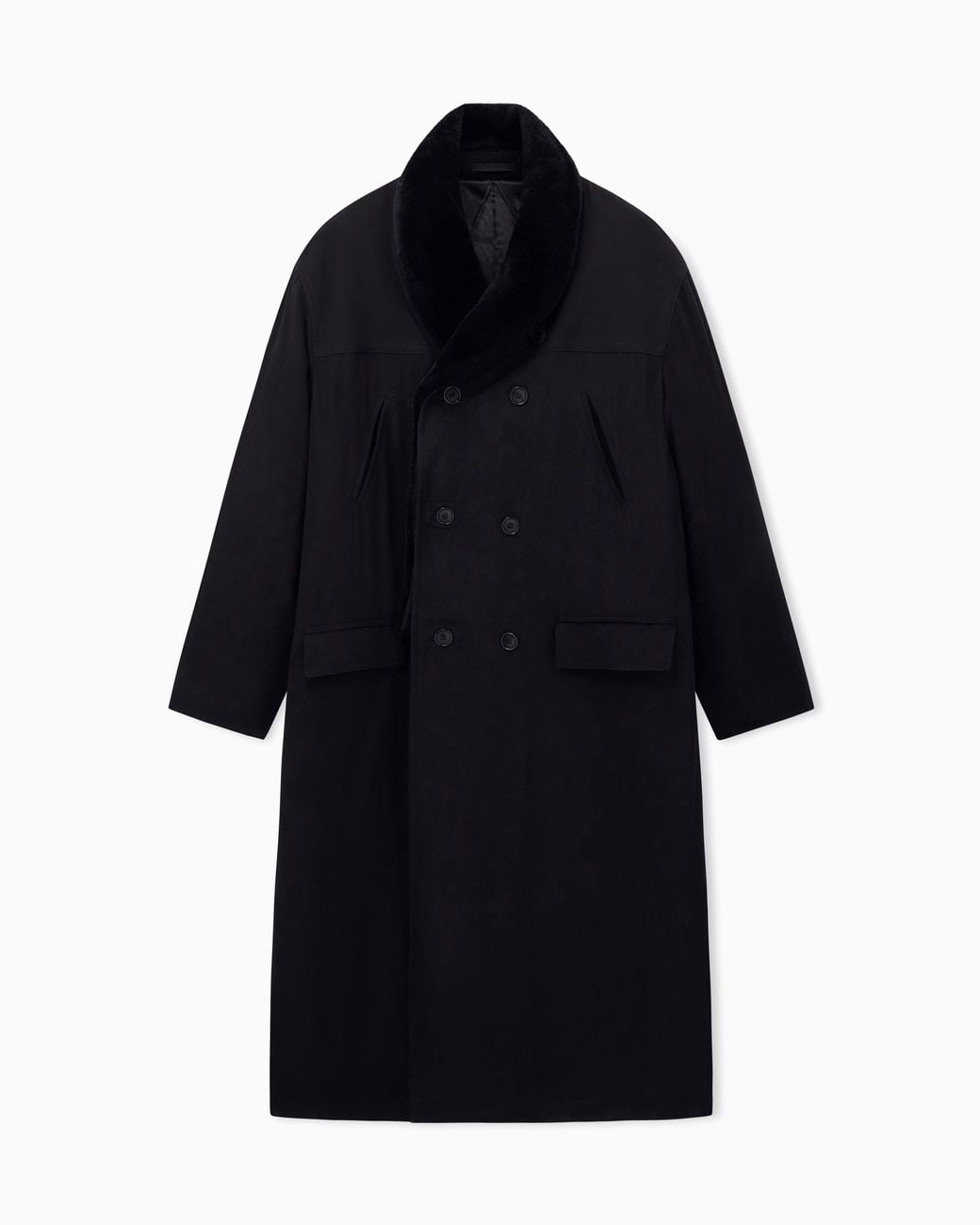 Giorgio Armani Black Coat Oversized for men