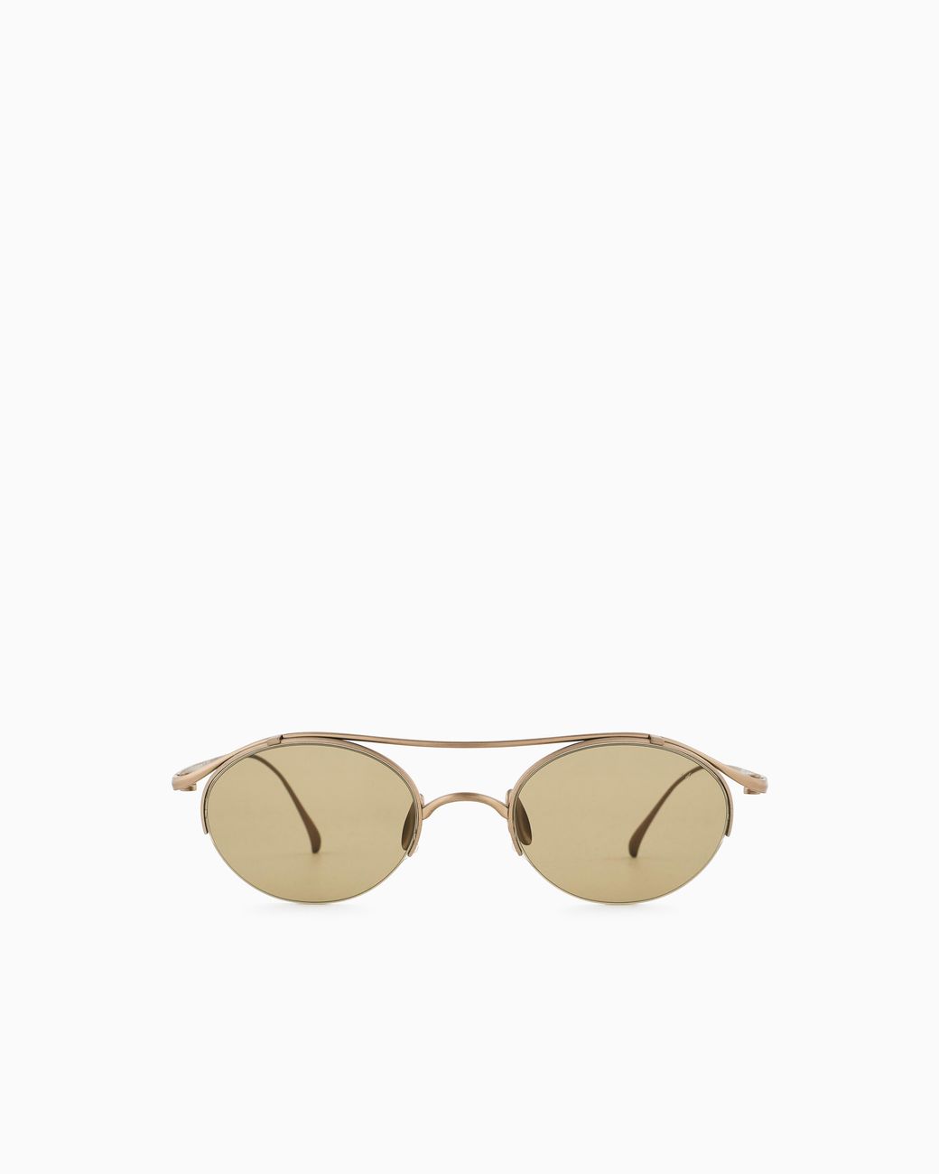 Giorgio Armani White Oval Sunglasses for men