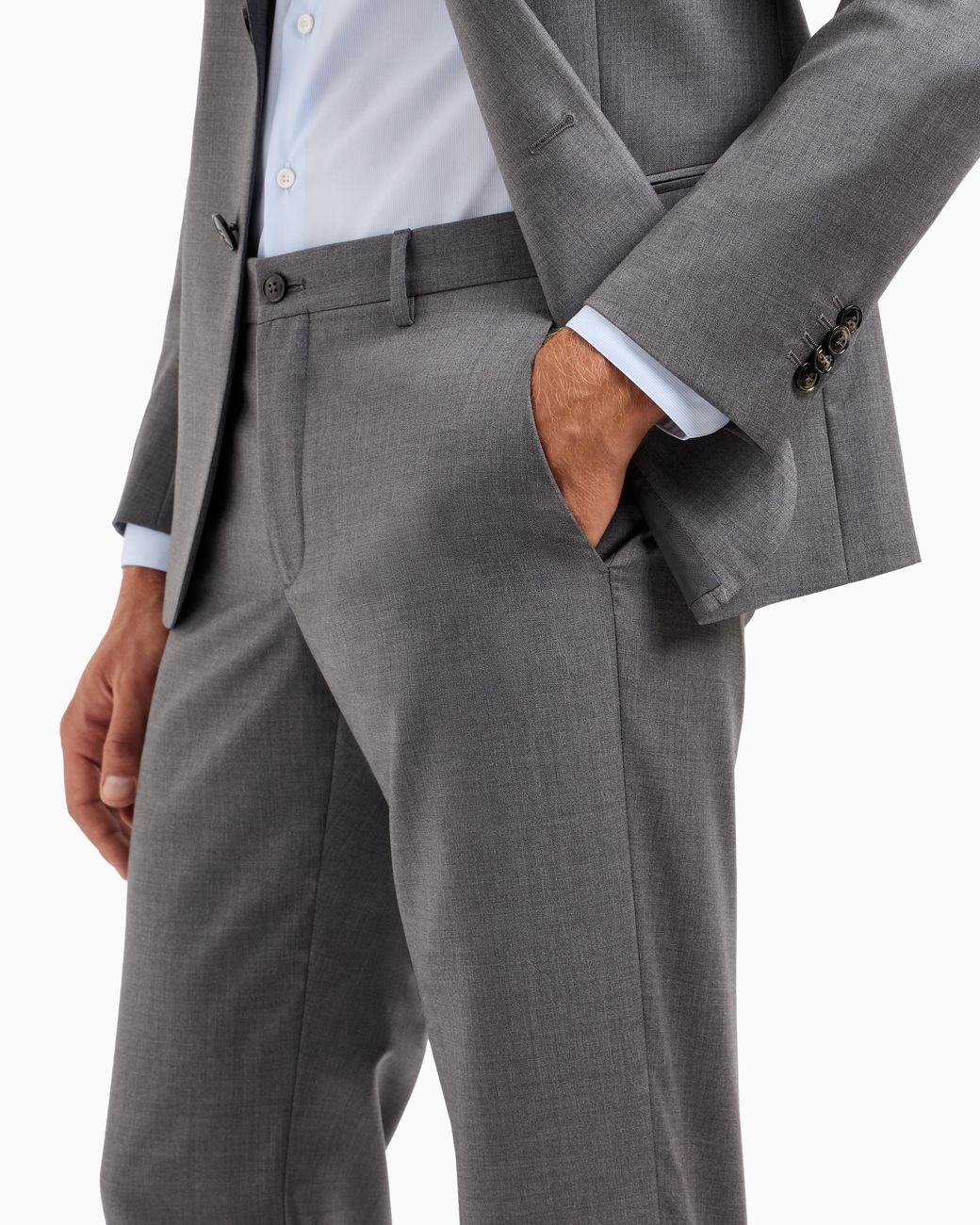 Giorgio Armani Gray Single-Breasted Soho Line Suit for men