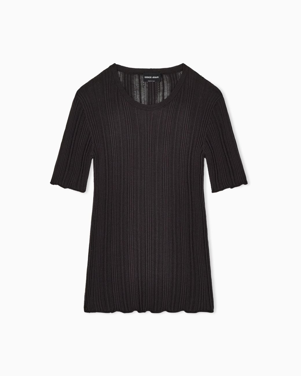 Giorgio Armani Black Knitted Tops
