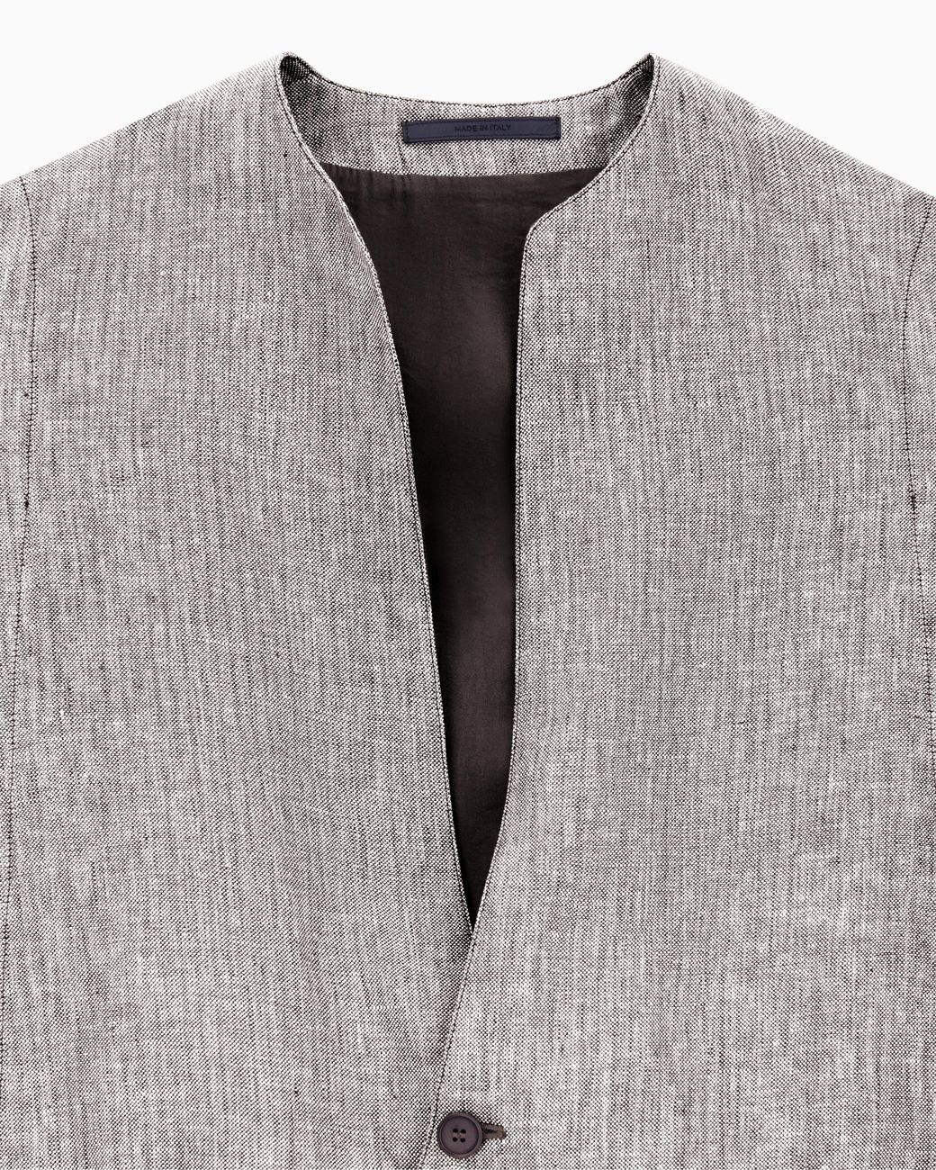 Giorgio Armani Gray Mélange Linen Waistcoat for men