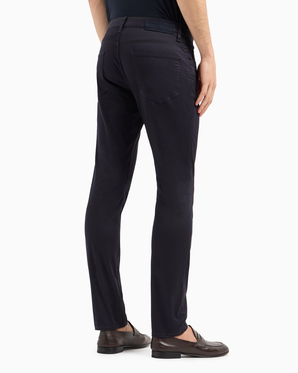 Giorgio Armani Blue Stretch-Cotton, Five-Pocket Trousers for men