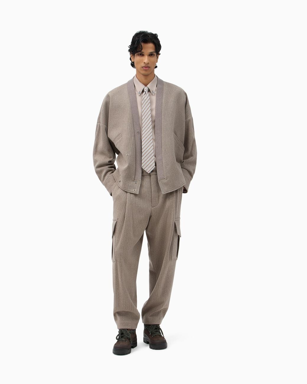 Giorgio Armani Natural Cotton Jersey Shirt X Kith for men
