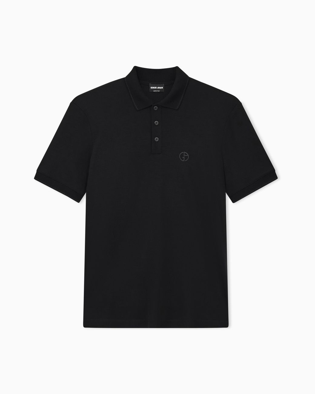 Giorgio Armani Black Polo Shirt Regular Fit for men
