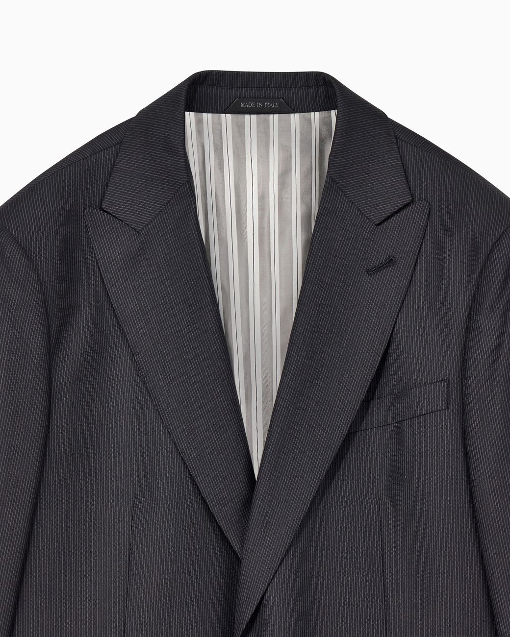 Giorgio Armani Blue Soho Line, Single-Breasted, Micro-Pinstriped Wool Suit for men