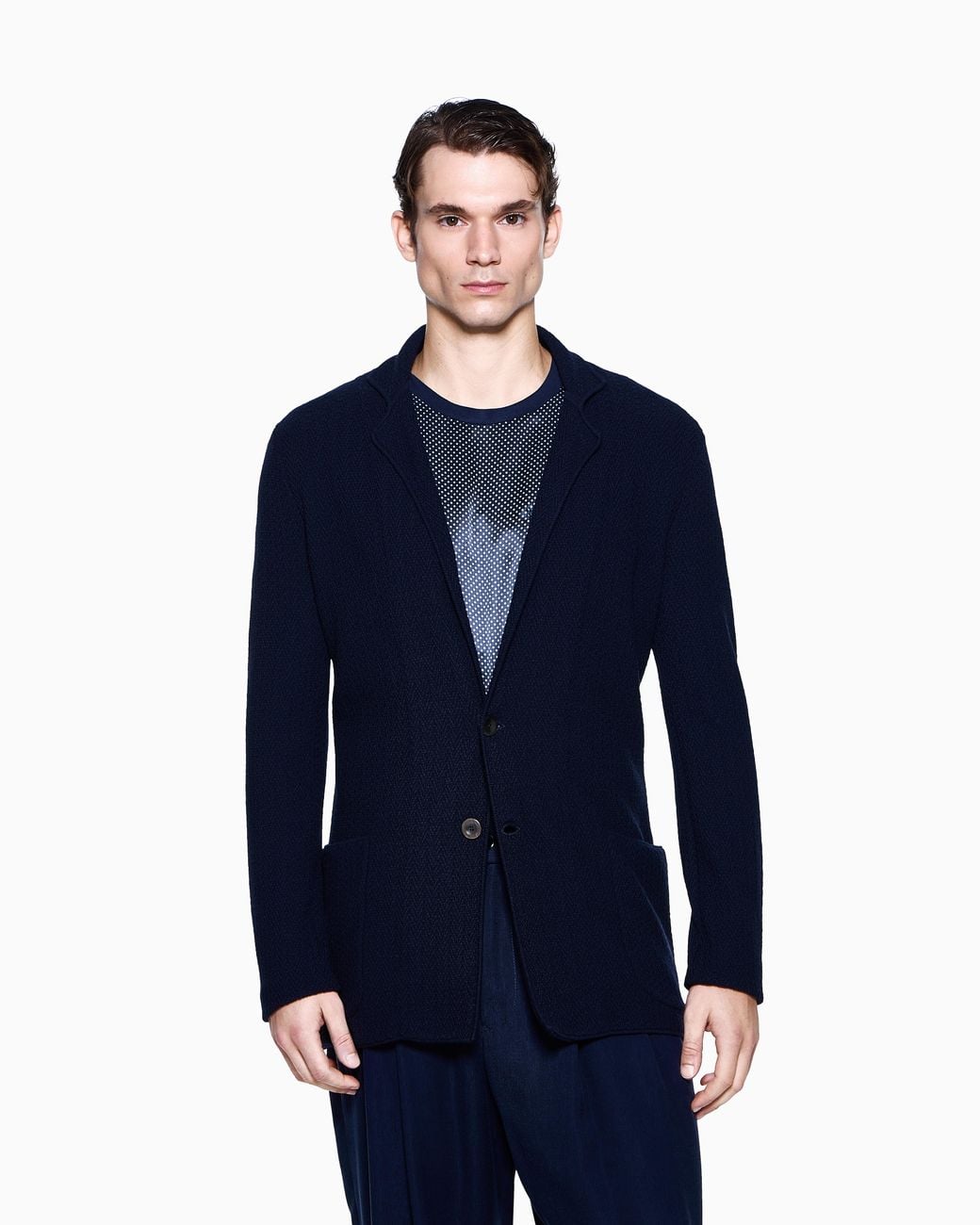 Giorgio Armani Blue Single-Breasted Jacket for men