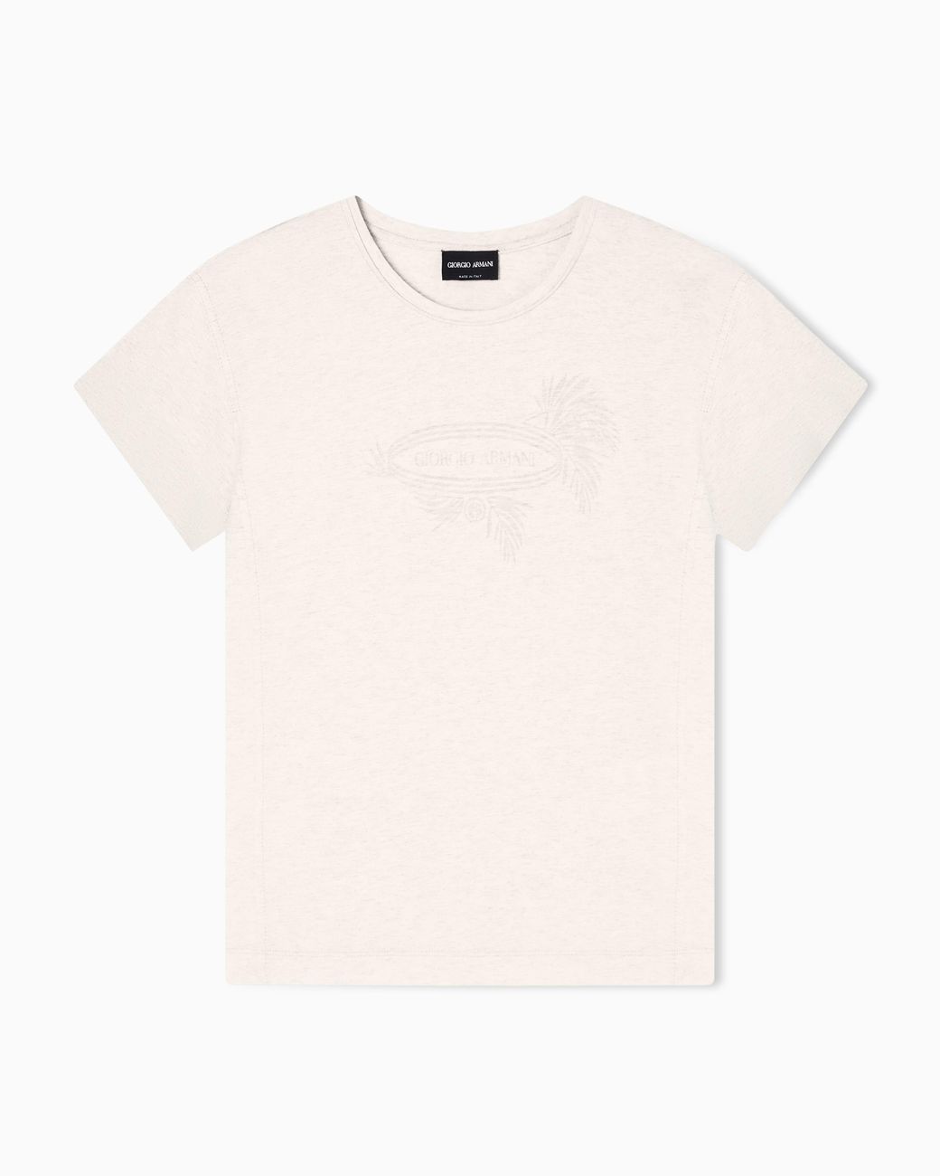 Giorgio Armani White Cotton-Blend Jersey Crew-Neck T-Shirt Denim Collection