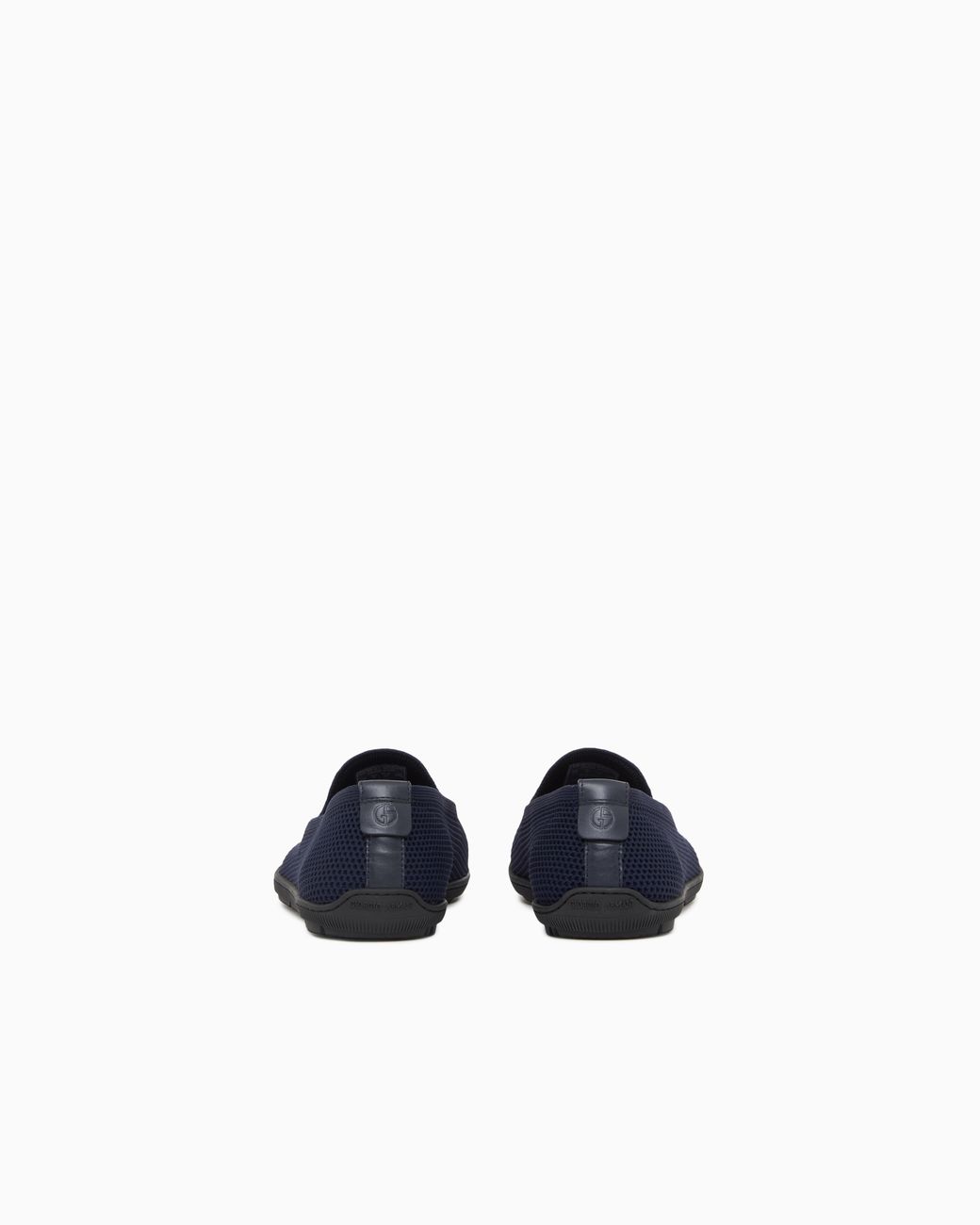 Giorgio Armani Blue Breathable Mesh Slip-On Sneaker With Leather Inserts for men