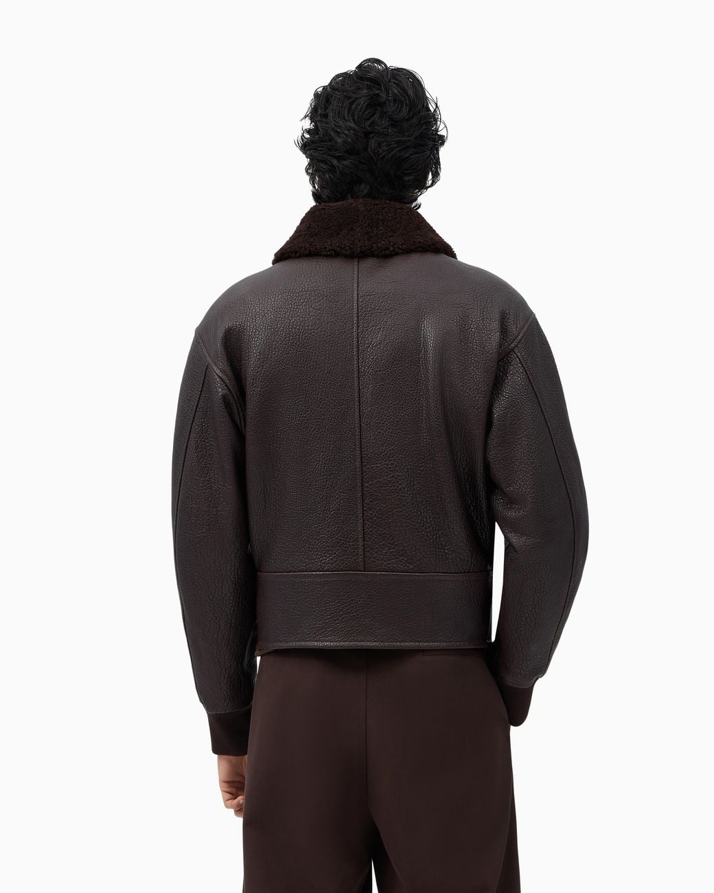 Giorgio Armani Black Leather Jacket X Kith for men