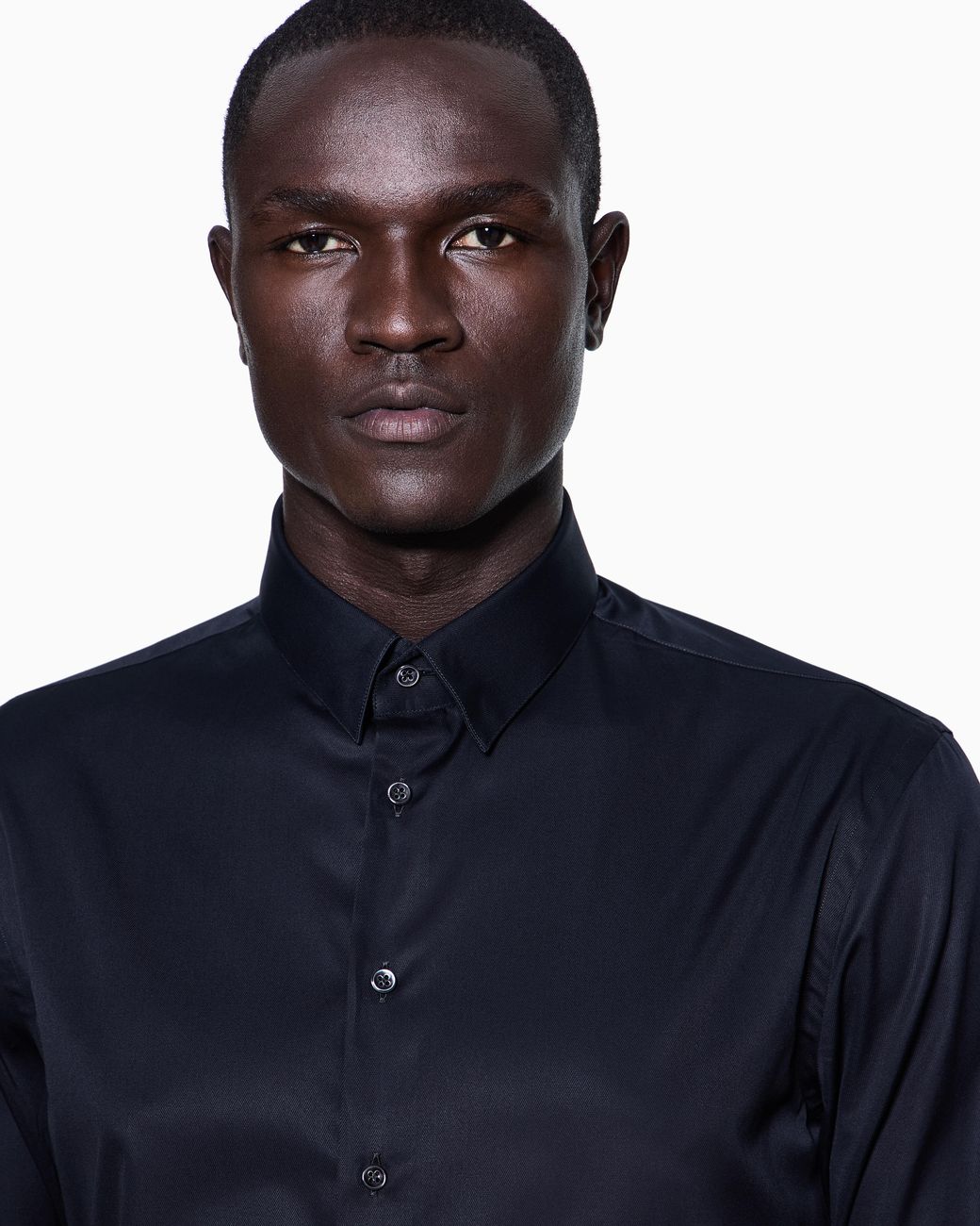 Giorgio Armani Blue Luxury Cotton Twill Shirt for men