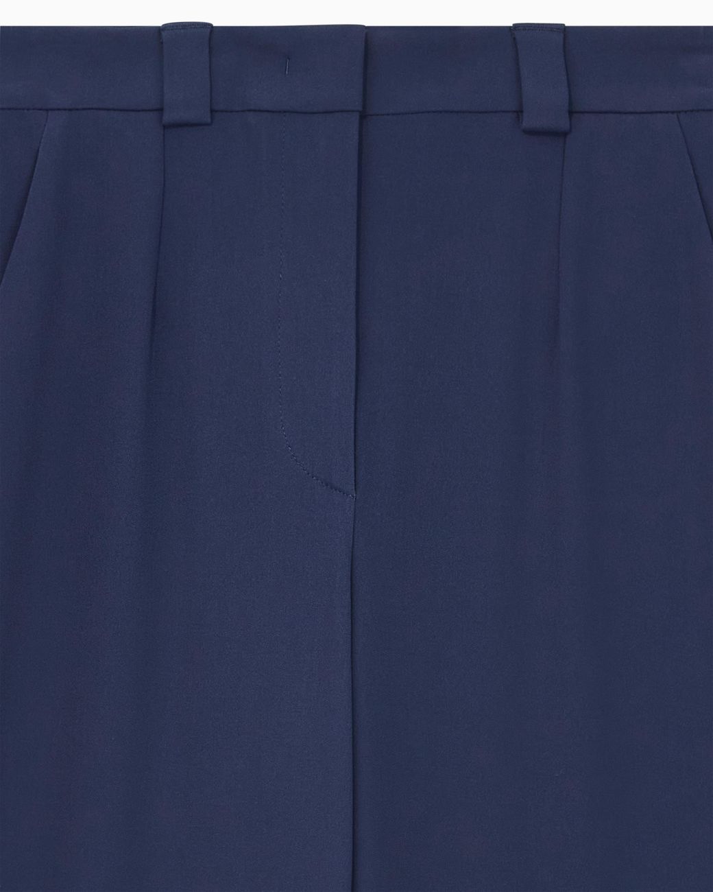 Giorgio Armani Blue Trouser Regular Fit Straight Flat Front