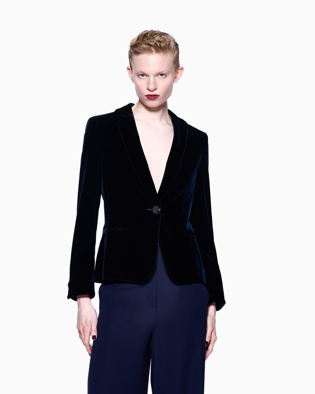 Giorgio Armani Blue Single-Breasted Jacket