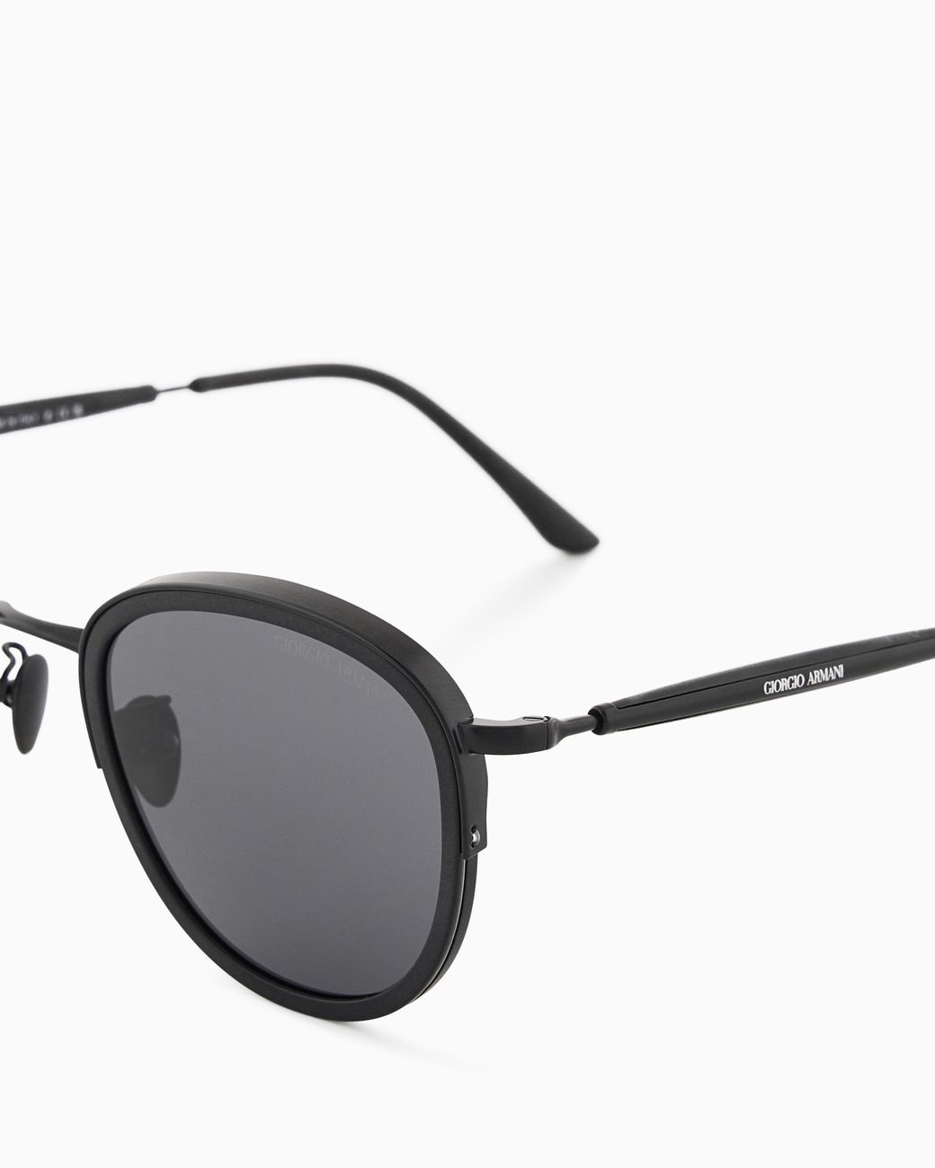 Giorgio Armani White Phantos-Shaped Sunglasses for men