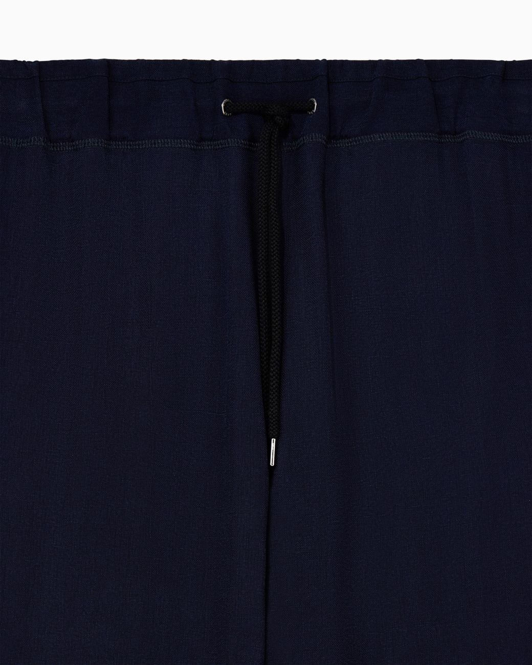Giorgio Armani Blue Pleated Cupro Trousers With Drawstring Waist for men