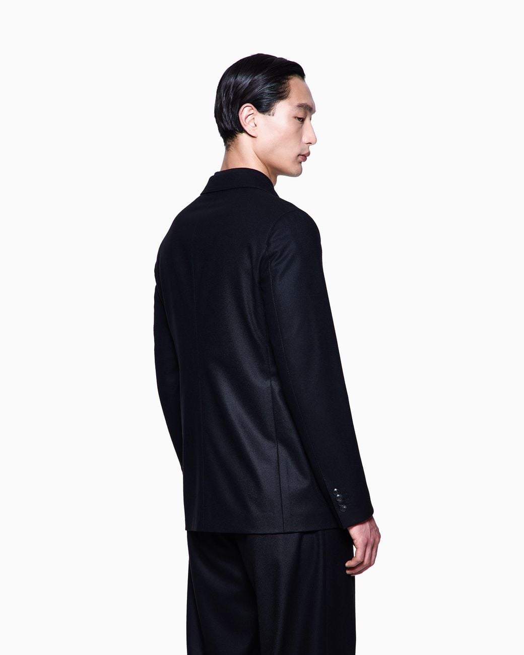 Giorgio Armani Black Upton Line Single-Breasted Jacket for men