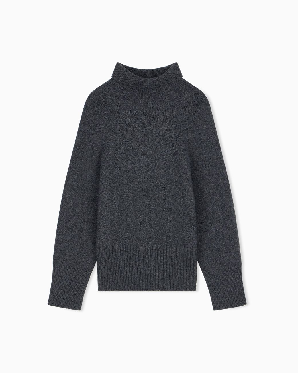 Giorgio Armani Blue Oversized Turtleneck Sweater