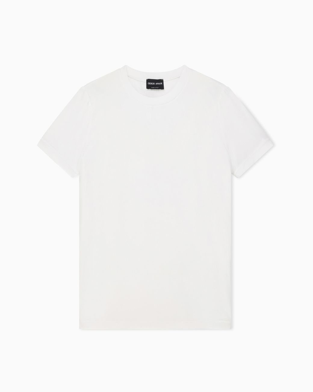 Giorgio Armani White Jersey T-Shirt With A Crew Neck And Short Sleeves