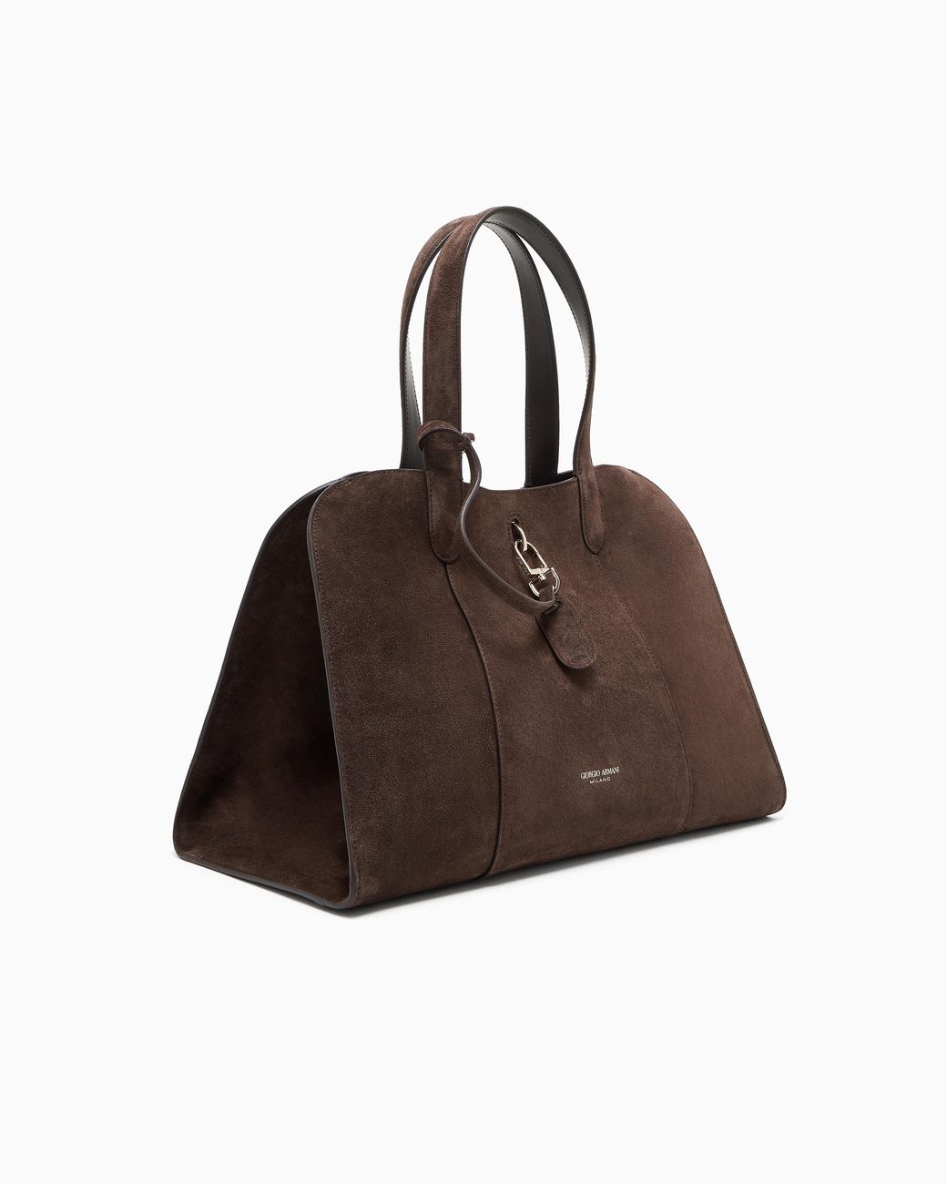 Giorgio Armani Brown Large Suede Tote Bag