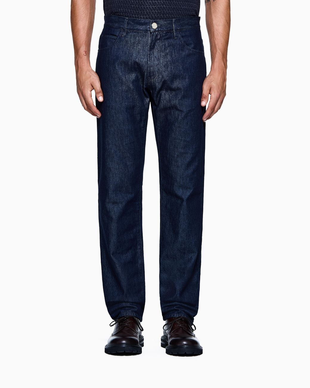 Giorgio Armani Blue Regular-Fit Five-Pocket Trousers for men