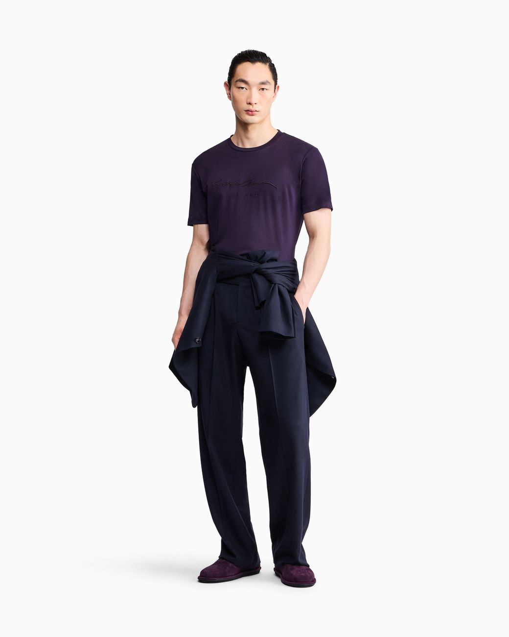 Giorgio Armani Blue Regular Fit T-Shirt for men
