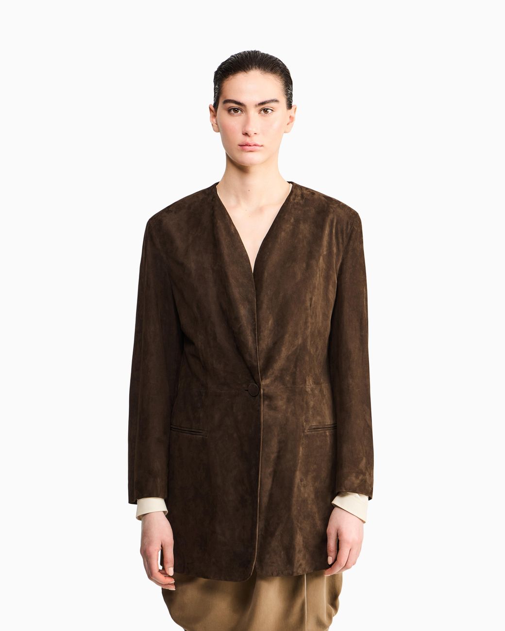 Giorgio Armani Brown Armani/Archivio Ss1990 Single-Breasted Jacket