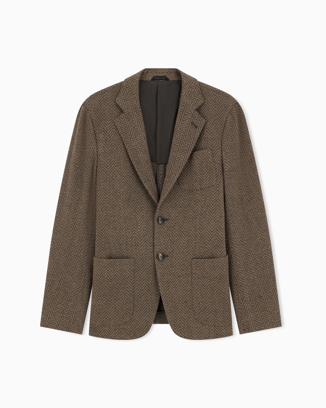 Giorgio Armani Brown Single-Breasted Upton Jacket for men