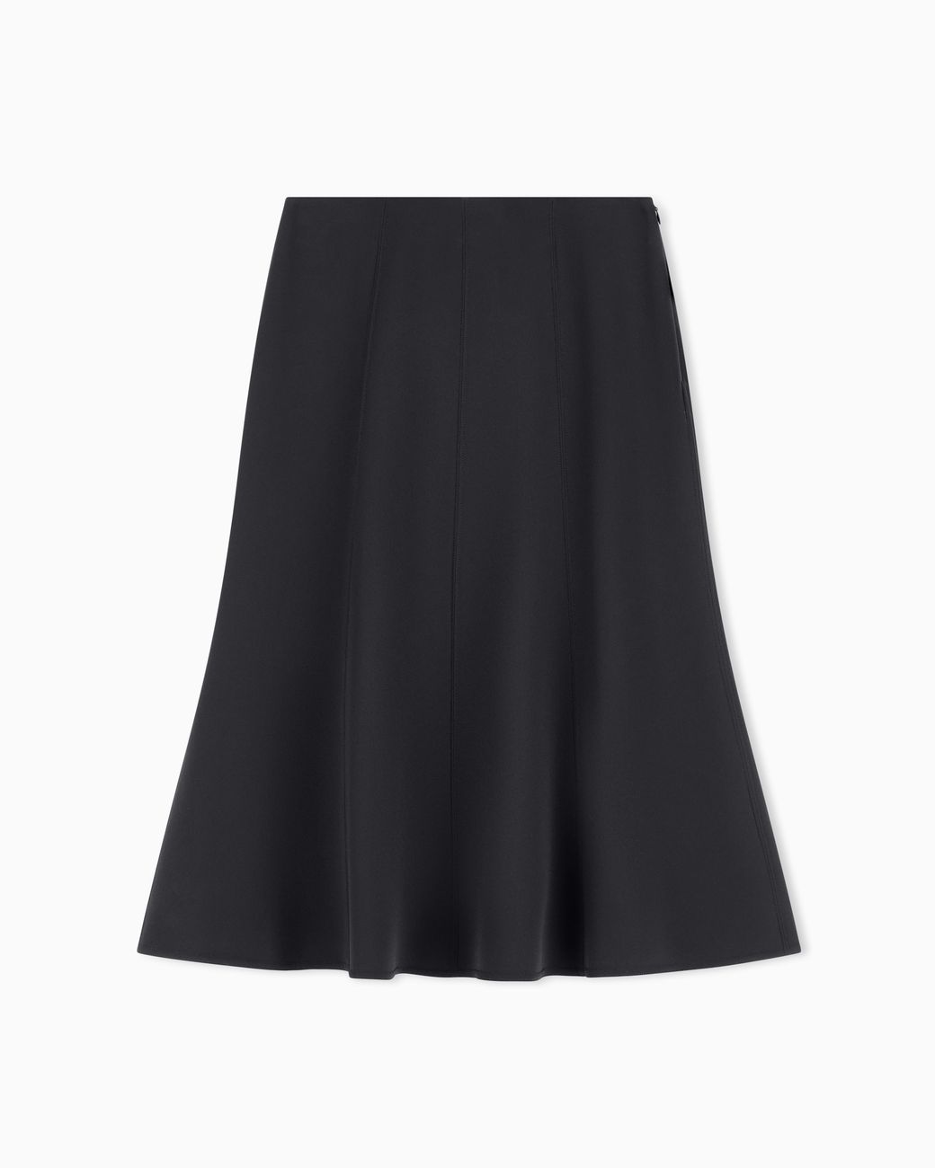 Giorgio Armani Black Silk Midi Skirt