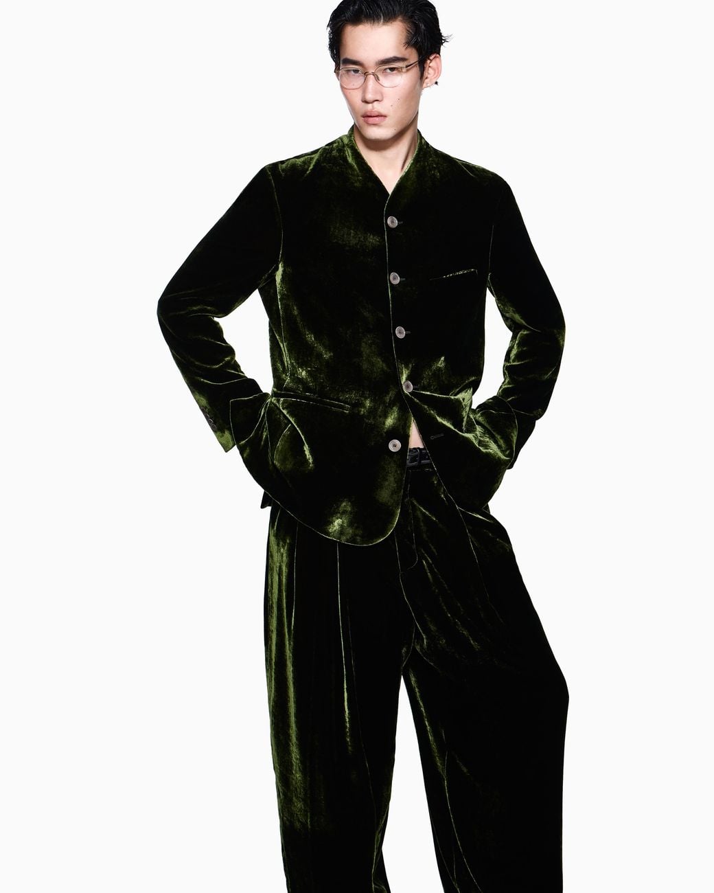 Giorgio Armani Black Blazer Regular Fit for men