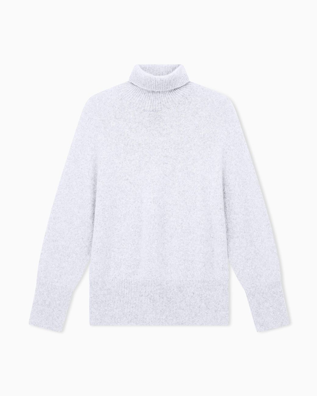 Giorgio Armani White Oversized Turtleneck Sweater