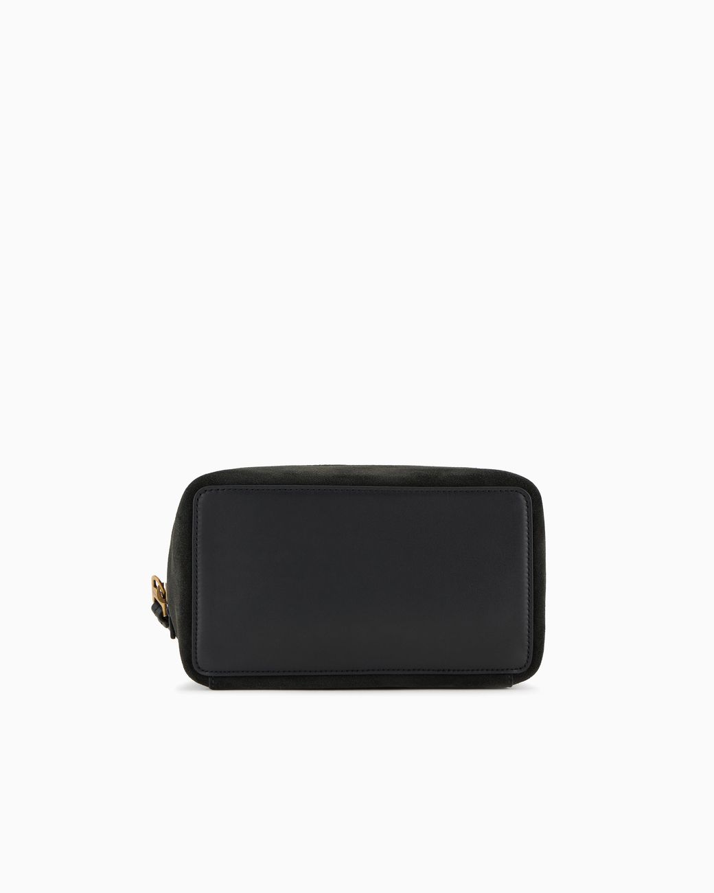 Giorgio Armani Black Suede Zipped Washbag for men
