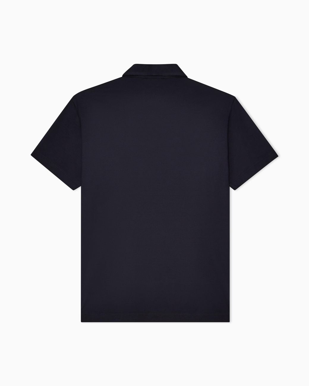 Giorgio Armani Blue Silk And Cotton-Mélange Jersey Polo Shirt for men