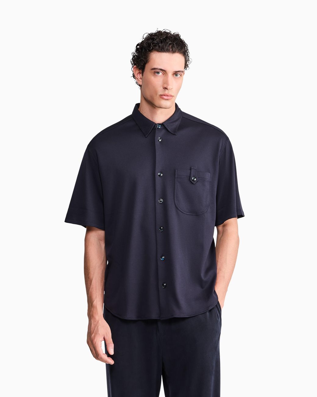 Giorgio Armani Blue Shirt Oversized for men