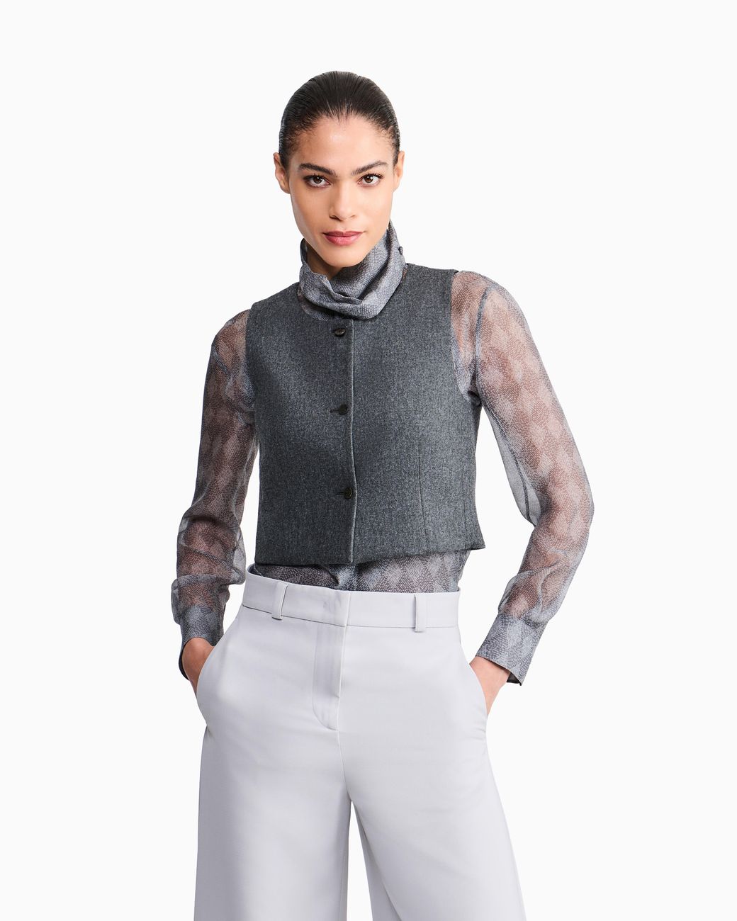 Giorgio Armani Blue Crew Neck Vest