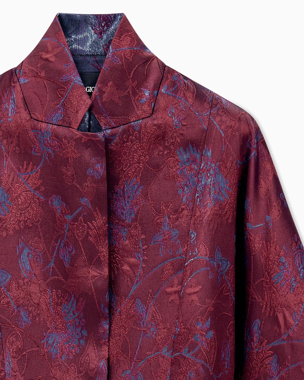 Giorgio Armani Purple Blazer Slim-Fit Cropped