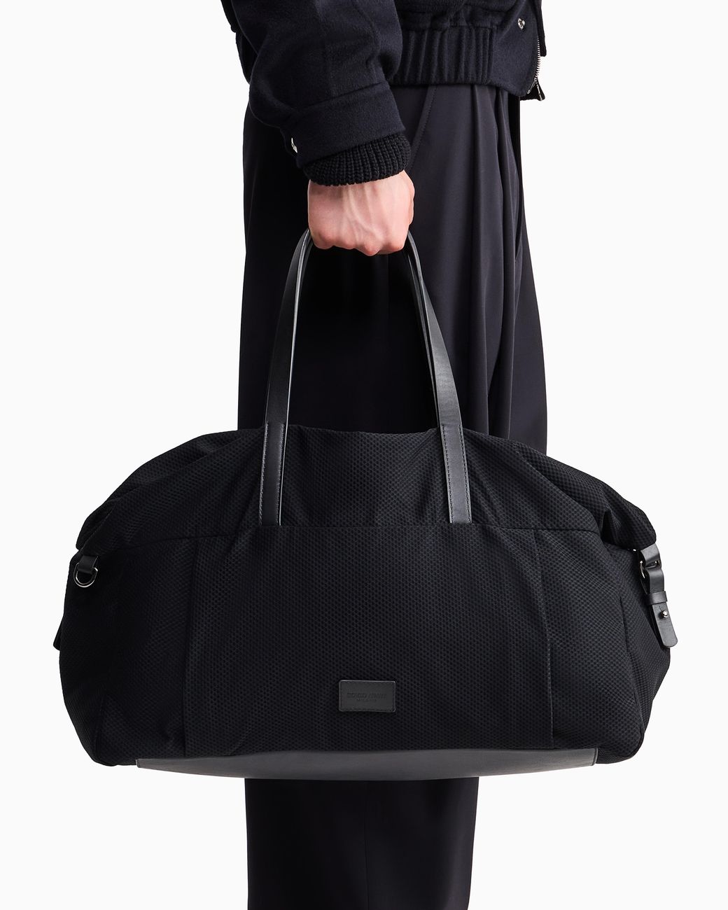 Giorgio Armani Black Holdall Weekender for men