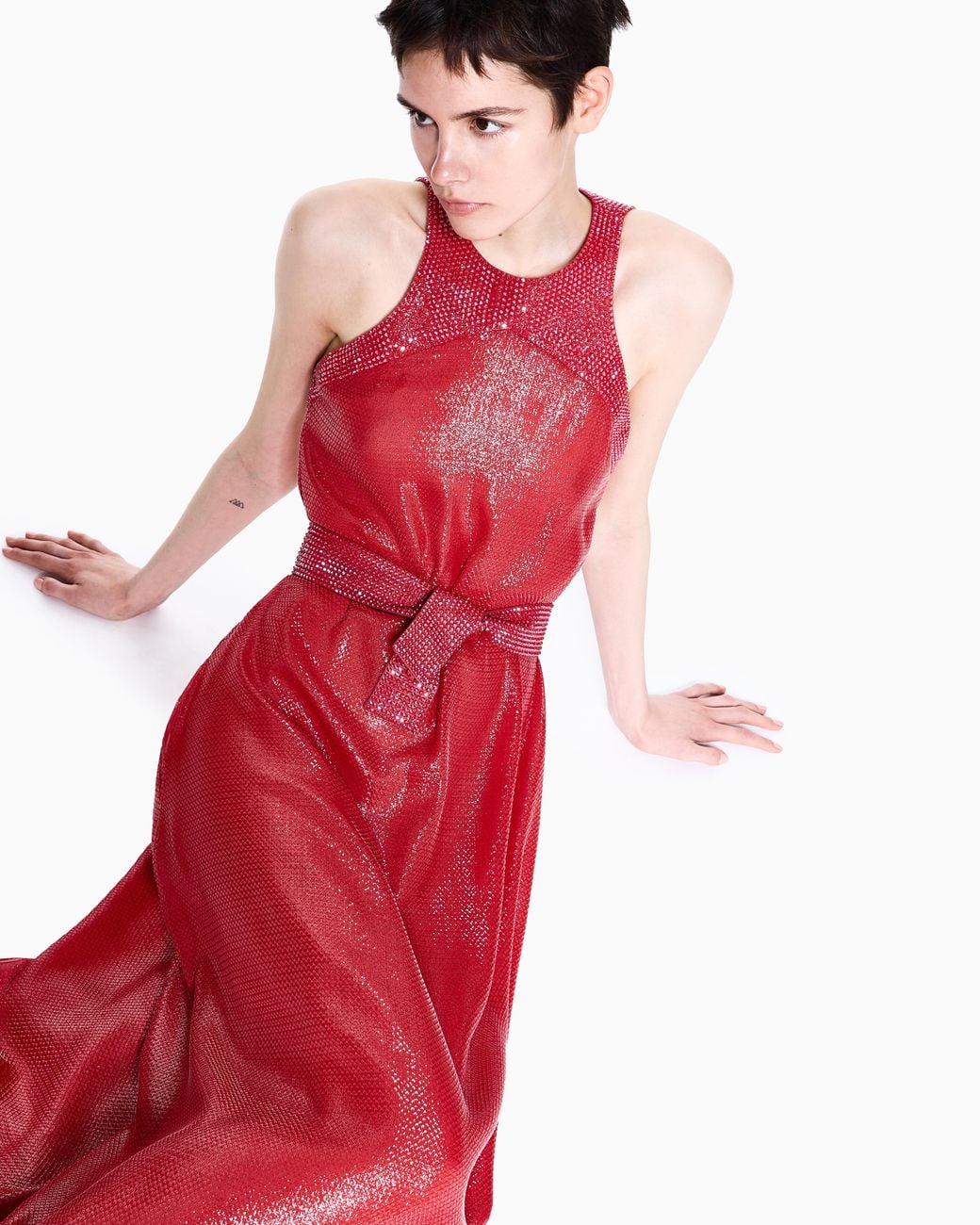 Giorgio Armani Long Dress in Red | Lyst