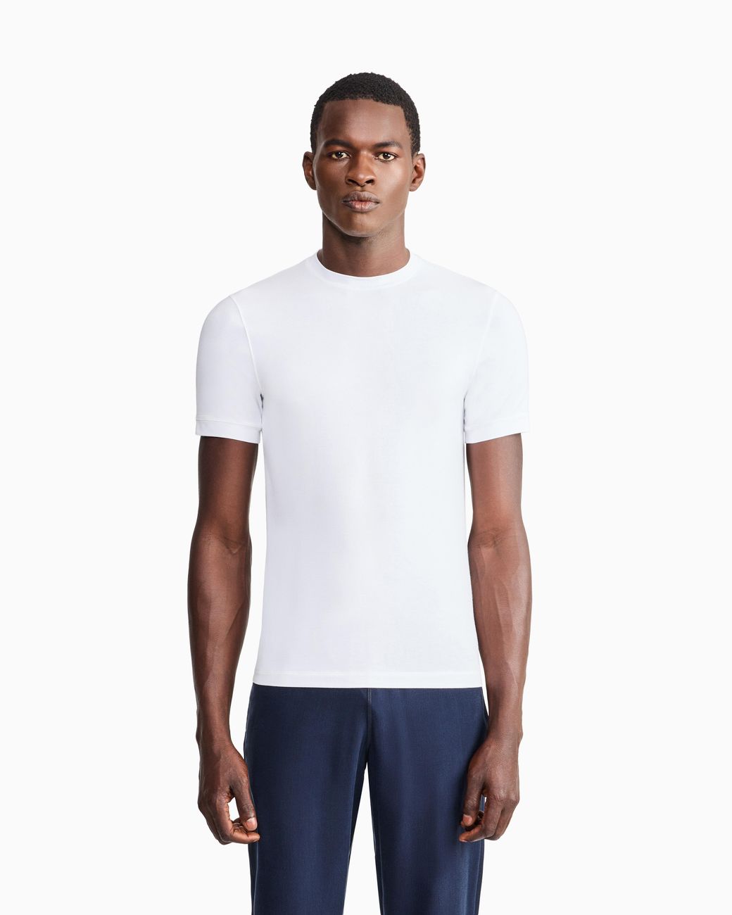 Giorgio Armani White Jersey T-Shirt for men